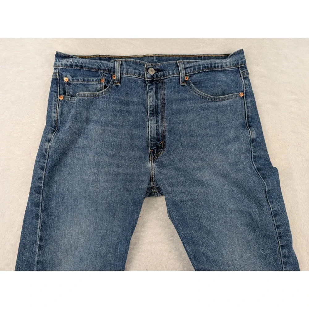 Levi's 505 Regular Fit‎ Jeans Mens 38x34(32) Straight Leg Med Wash Blue